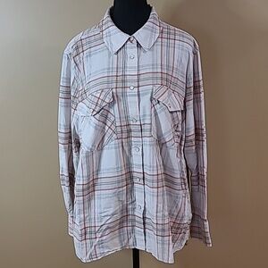 REITMANS Western Snap-down Long Sleeve Cotton Shirt